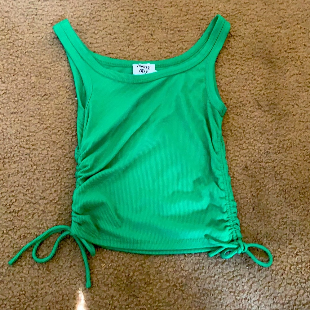 Princess Polly jade green tank top with cute ties on sides